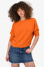 Gucci Orange Cashmere Quarter Sleeve Top Size S