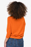 Gucci Orange Cashmere Quarter Sleeve Top Size S
