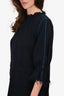 Sea New York Dark Blue Cotton Shift Dress With Raw Hem Size 6