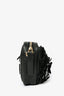 Marni Black Leather Embellished Canvas Strap Crossbody