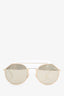 Fendi Rose Gold Aviator Mirrored Sunglasses