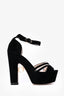 Nicholas Kirkwood Black Suede Pearl Platform Heels Size 37
