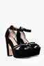Nicholas Kirkwood Black Suede Pearl Platform Heels Size 37
