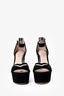 Nicholas Kirkwood Black Suede Pearl Platform Heels Size 37