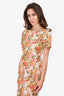 Stella McCartney Neon Floral Jacquard 'Ridley' Dress Size 40