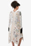 Forte Forte Cream Velvet Multicoloured Floral Robe Size 1