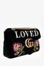 Gucci Black Velvet Pearl 'Loved' Medium Marmont Bag