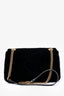Gucci Black Velvet Pearl 'Loved' Medium Marmont Bag