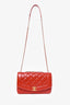 Pre-Loved Chanel™ 2014/15 Burnt Orange Lambskin Medium Diana Shoulder Bag