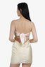 Mirror Palais Beige Silk Floral Print Mini Slip Dress Size XS