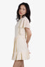 Chloe Cream Pleated Mini Dress Size 36