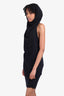 Ilaria Nistri Black Sheer Hooded Sleeveless Dress Size M