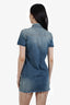 Saint Laurent Light Blue Denim Distressed 'Stonewashed' Mini Dress Size XS