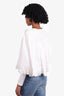 Burberry White Lace Trim Bell Sleeves Blouse size 0