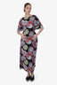 Yumi Katsura Black/Multicolour Printed Waist-Tie Maxi Dress Est. Size L