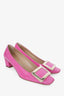 Roger Vivier Pink Patent Buckled Pumps Size 35