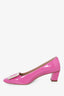 Roger Vivier Pink Patent Buckled Pumps Size 35