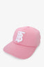Burberry Pink Cotton TB Logo Baseball Hat Size M