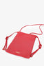 Burberry Red Leather Calfskin Small Drawcord Pouch