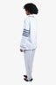 Thom Browne Blue/White Pinstripe Button-Up Top + Pants Set