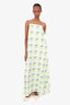 Bernadette White/Blue Cotton Maxi Dress Size 34