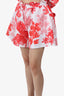 Kiki Vargas Pink/White Floral Ruffle Shorts Size L