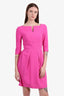 Roland Mouret Pink Stanhope Crepe Mini Dress Size 4