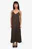 Jenni Kayne Brown Silk 'Rio' Midi Slip Dress Size XS