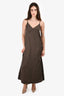 Jenni Kayne Brown Silk 'Rio' Midi Slip Dress Size XS