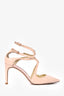 Jimmy Choo Pink Patent Leather Strap Pointy Pump Size 39