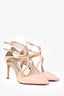 Jimmy Choo Pink Patent Leather Strap Pointy Pump Size 39