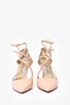 Jimmy Choo Pink Patent Leather Strap Pointy Pump Size 39