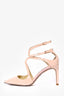 Jimmy Choo Pink Patent Leather Strap Pointy Pump Size 39