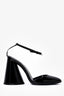 The Attico Black Patent Leather Round Toe 'Luz' Heels Size 38.5