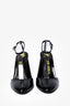 The Attico Black Patent Leather Round Toe 'Luz' Heels Size 38.5