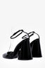 The Attico Black Patent Leather Round Toe 'Luz' Heels Size 38.5