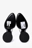 The Attico Black Patent Leather Round Toe 'Luz' Heels Size 38.5
