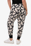Stella McCartney Black/Cream Horse Printed Silk Harem Pants Size 40