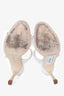 Manolo Blahnik White Gable Crystal Buckle Sandals Size 36
