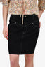 Isabel Marant Black Denim Mini Skirt Size 42