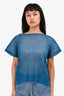 Issey Miyake Pleats Please Blue Mesh Top Size 4
