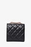Pre-Loved Chanel™ 2021 Black Lambskin Mini Trendy CC On Chain Rose Gold
