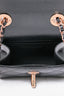 Pre-Loved Chanel™ 2021 Black Lambskin Mini Trendy CC On Chain Rose Gold