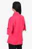 Escada Pink Puff Sleeve Button Up Size 42