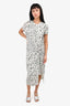 Helmut Lang Black/White Patterned Dress Size S