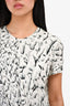 Helmut Lang Black/White Patterned Dress Size S