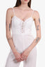 Reformation White Sleeveless Eyelet Jumpsuit Size 2