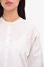 Queene and Belle White Perforated Top Size M