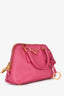 Prada Pink Mini Saffiano Vernice Promenade Tote with Strap