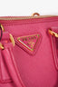 Prada Pink Mini Saffiano Vernice Promenade Tote with Strap